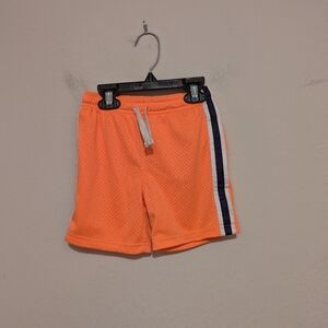 Simple Joys Active Shorts Drawstring Orange With White And Black Lines Size 3 T